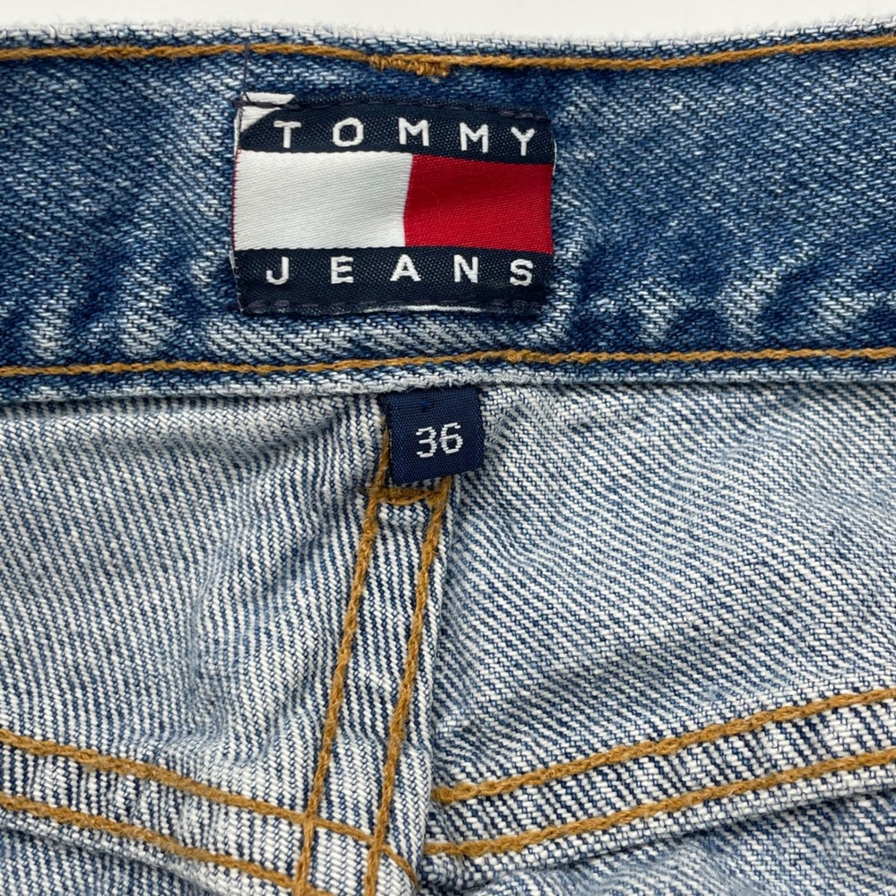 Tommy Hilfiger Jeans Mens Vintage Denim Shorts Size 36 Blue Y2K M-8550 Logo - Picture 8 of 13